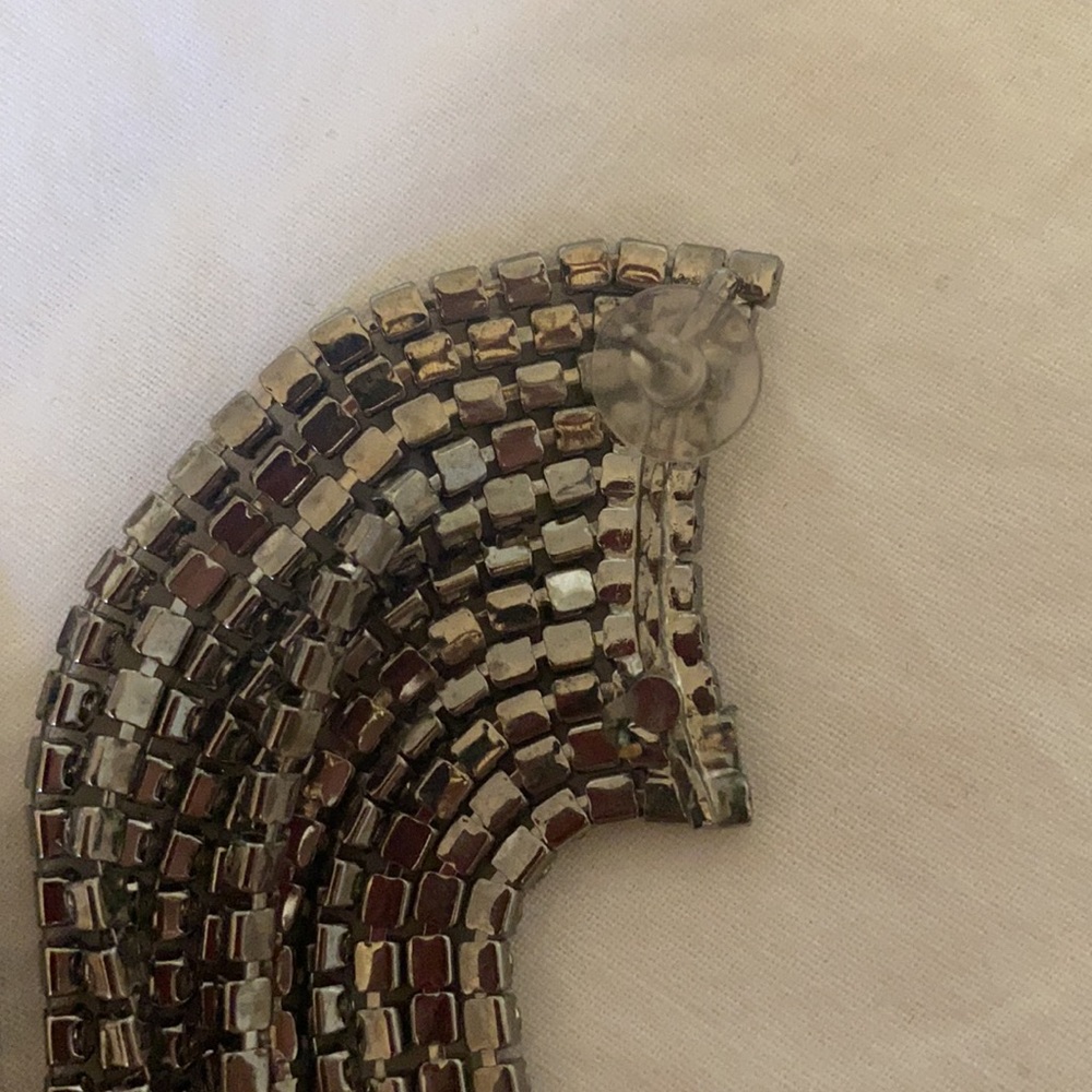 Silver Statement Earrings - image 5